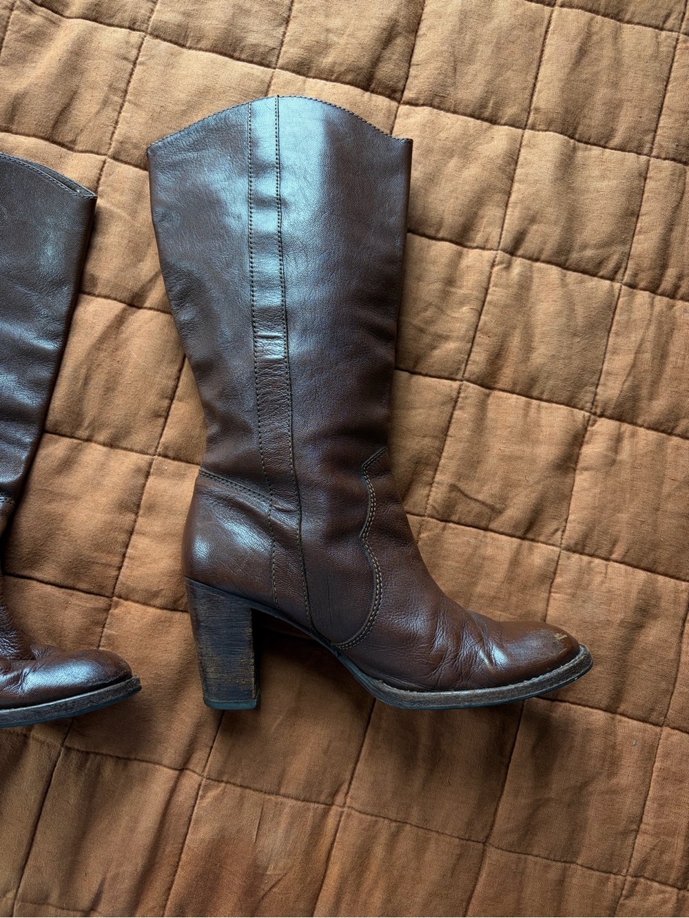 Michael Kors Brown Leather Heeled Boots 8.5
